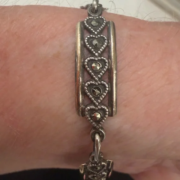 ✨ Vintage Art Deco Vermeil & Marcasite Bracelet | Estate Heirloom ✨ - Picture 2 of 10
